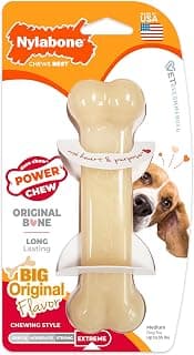 Nylabone Power Chew Original Bone Dog Chew Toy, Original Flavor, Medium