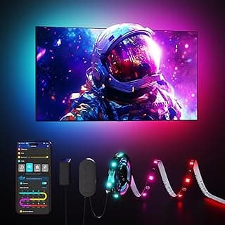Govee Smart TV LED Backlight Strip, RGBIC for 40-50inch TVs | Music Sync, Wi-Fi Bluetooth & App Control, Works with Alexa & Google Assistant, 77 Scene Modes, Adapter