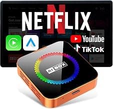 AI Box 3.0 2026 Upgrader Car Streaming Device with | Adapt to Netflix YouTube Prime Video Wireless Apple CarPlay & Android Auto Adapter USB Drive for OEM Wired CarPlay Cars