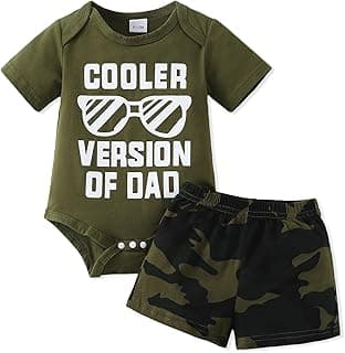 NZRVAWS Newborn Baby Boy Clothes Letter Printed Romper Shorts t Outfits Camo Clothing Set 0 3 6 9 12 Months