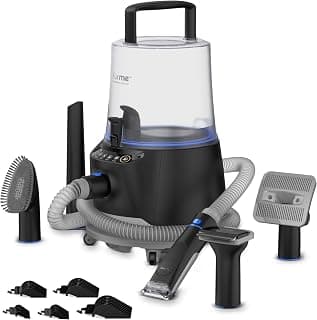 FURME Ultra Pet Grooming Vacuum Kit - Cat & Dog Grooming Kit for Easy Pet Care at Home, Quiet & Safe Dog Hair Remover Machine with Brush, Clipper, Shedding & Cleaner Tools & 4.5L Canister