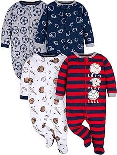 Gerber Baby Boys 4-Pack Sleep 'N Play Footie