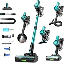Cordless Vacuum Cleaner, 500W 55KPa Self-Standing Stick Vacuum for Home