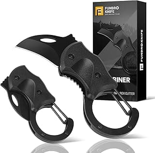 FUNBRO Small Pocket Knife Gift for Men | Keychain Box Cutter with 1.34inch Blade, Mini Folding Knives EDC Gadgets, Stocking Stuffers Gift for Adults Men Him