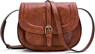 Crossbody Bags for Women,Small Saddle Purse and Boho Cross Body Handbags,Vegan Leather