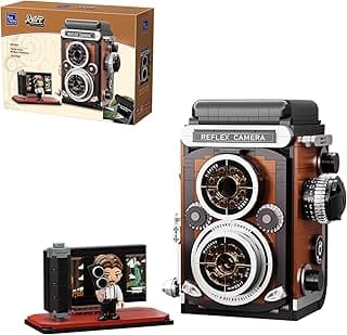 PANTASY Retro Twin-Lens Reflex Camera Building Set for Adults | Classic Camera Model with Interactive Features, Vintage Photography Décor and Collectible Display Gift