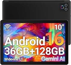URAO Tablet,10.1" Android 16 Tablet Octa-core 36GB+128GB Dual Camera
