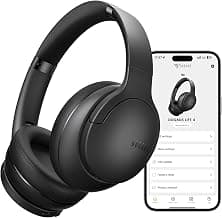 DOQAUS Bluetooth Headphones Over Ear Wireless, 90H Playtime, APP Control | 9 EQ Mode, Headphones Wireless with HiFi Deep Bass, Bluetooth 5.4, Memory Foam Earpads, ENC Mic, for Travel, Phone, PC, Black