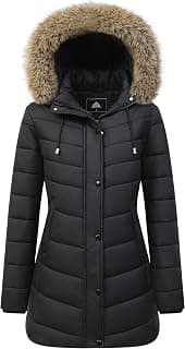 Women's Long Winter Puffer Coat Thicken Fleece Lined Down Jacket