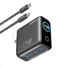 Anker 140W Max 4-Port GaN Charging Blocks,Smart Display for MacBook Charger