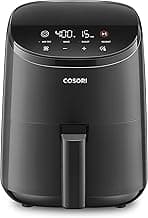 Cosori Lite 2.1 Qt Small Air Fryer, Max 400°F, 4-in-1, 97% less oil, Gray | Ideal for dorms, apartment, RVs, Quiet, Touch control, Air Fry, Bake, Roast, Reheat, Nonstick inner, Dishwasher-Safe Basket