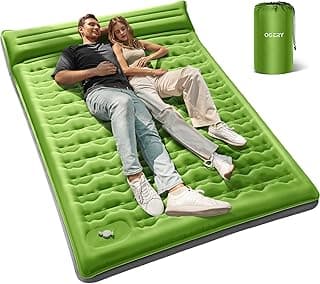 OGERY Double Sleeping Pad for Camping, 6" Extra-Thick Reinforced | Camping Pad With Pillows & Built-in Foot Pump, Ultralight Inflating Camping Mattress, For Backpacking Tent Hiking Travel