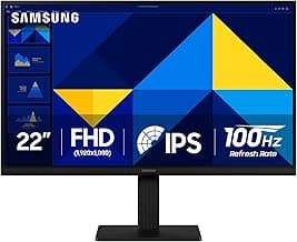 Samsung 22" (S30GD) Essential Monitor with IPS Panel and Tilt Only Stand | 100Hz Refresh Rate, Ergonomic Design, Advanced Eye Care, Game Mode, LS22D304GANXZA