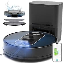 Robot Vacuum and Mop Combo, 6000Pa Powerful Suction, LiDAR, Self-Emptying