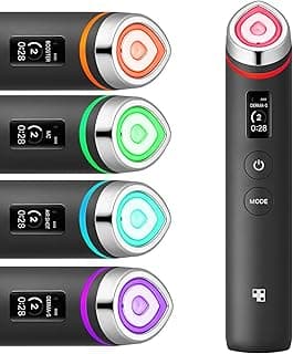 medicube Booster Pro - 6 in 1 Real Glass Glow Beauty Massager, Black | 6-in-1 Real Glass Glow Beauty Massager - for Clear, Radiant, Firmer-Looking Skin, Korean Skin Care, Black
