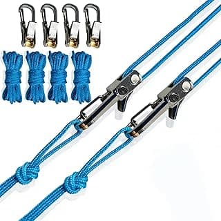 Rope Tightening Tool & Tensioner: Retractable Rope with Alloy Buckle for Outdoor Enthusiasts - Perfect for Camping Tent Building, Tarp Tie Downs, Hammock Installation & Outdoor Gear Securing (6)