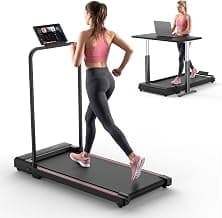 Walking Pad Treadmill for Home - Foldable Treadmills with Handle Bar Mini Portable Walk Pads Under Desk Small Spaces Compact Folding Electric Treadmills Office Walking and Running Machine Terluxra