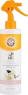 Arm & Hammer Ultra Fresh Waterless Dog Bath Spray, Baking Soda Deodorizer No-Rinse Dry Dog Shampoo for Between-Bath Odor Control and Coat Freshening, White Jasmine Scent, 10 Fl Oz