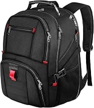 YOREPEK Large Laptop Backpack for Men, Heavy Duty Travel Backpack | Carry On Flight Approved, 17 Inch College Work Bookbag, Water Resistant Business Backpack for Men Women mochilas para hombres