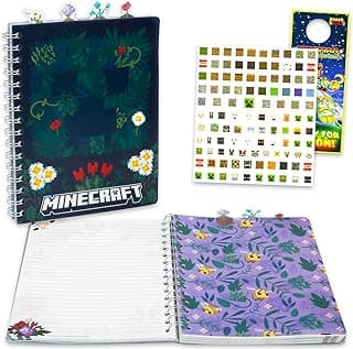 Minecraft School Supplies Set - Bundle of Video Game Tabbed Journal Notebook, Stickers, More | Minecraft Stationery School Supplies Set for Boys