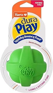 Hartz DuraPlay Bacon Scented Dog Toys, Large 1 Count, Colors may vary