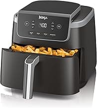 Ninja Air Fryer Pro, 5 Qt, 4-in-1, Grey, AF141 | Air fry, roast, reheat, dehydrate, 1750W, 400F max, Fits 4 lbs fries, Nonstick basket, Dishwasher-safe