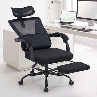 Ergonomic Office Chair with footrest, 90-160° Recline Computer Desk Chair