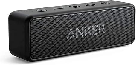Anker soundcore 2 Portable Bluetooth Speaker, Stereo Sound, IPX7 | BassUp, 24H Playtime, Bluetooth 5, Wireless Speaker for Home, Outdoors, Travel