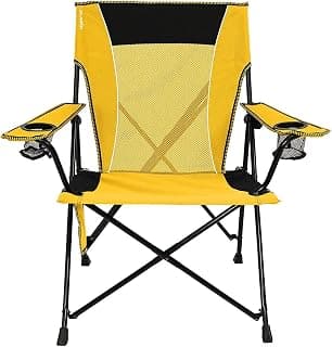 Kijaro Dual Lock Portable Camping Chairs - Versatile Outdoor Folding Sports & Lawn Chair - Locks Position Izamal Yellow