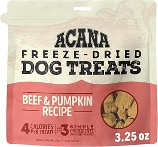 ACANA Freeze Dried Dog Treats Limited Ingredients Beef & Pumpkin 3.25oz Bag