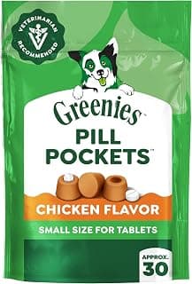 Greenies Pill Pockets Small Dog Treats, Chicken Flavor, 3.2 oz