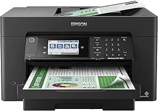 Epson Workforce Pro WF-7820 Wireless All-in-One Wide-Format Inkjet Printer | Wide-format print, scan, copy, fax; up to 25 ppm, auto 2-sided, 50-sheet ADF; ideal for small offices and businesses