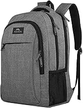 MATEIN Travel Laptop Backpack, 15.6 Inch College School Computer Bag, Grey | Slim Sturdy Business Daypack, Anti Theft Bookbag, Water Resistant, Gift for Men & Women, Personal Item Bag, Mochilas