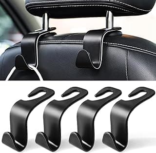 Car Seat Headrest Hook, Auto Seat Hook Hangers Storage Organizer Interior Accessories for Purse Coats Umbrellas Grocery Bags Handbag, 4-Pack