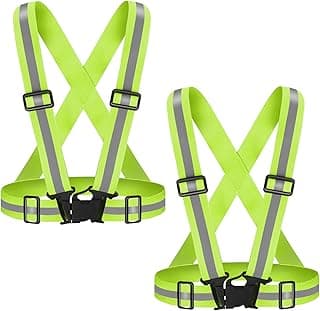 Reflective Vest Running Gear High Visibility Safety Vest Strap for Night | Portable Adjustable Reflective Vest,Ideal for Walking,Jogging,Hiking,Night Cycling