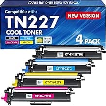 TN227 TN-227BK/C/M/Y High Yield Toner Cartridge 4 Pack for Brother TN-227