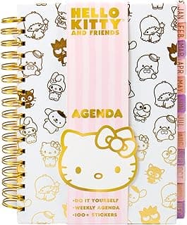 Horizon Group USA Journal Set, Cute School Supplies, Stationary Kit for Girls, Diary and Accessories, Hello Kitty Pink Gold Foil Journal