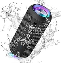 Ortizan Portable Bluetooth Speaker (1st Gen), IPX7 Waterproof, Wireless, Big Sound and Deep Bass, TWS Pairing, 30Hrs of Playtime, for Home/Party/Outdoor/Beach, Birthday Gifts for Men Women - Black