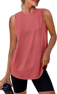 Womens Workout Tank Tops Lightweight Sleeveless Shirts for Women Loose Fit Tops for Athletic Running Tennis Yoga