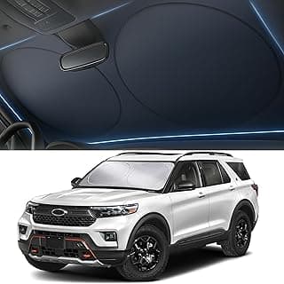 Autovir Windshield Sun Shade, Foldable Car Window Shades, 280T Visor Shade