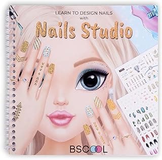 BSCOOL Nail Art Book for Kids with Stickers and Design Guides. Sticker Book