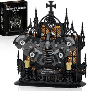 Halloween Death Head Moth Church Building Set, Gothic Castle Model Toy