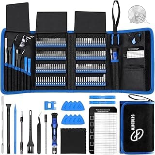 STREBITO Electronics Precision Screwdriver Sets 142-Piece with 120 Bits | Magnetic Repair Tool Kit for iPhone, MacBook, Computer, Laptop, PC, Tablet, PS4, Xbox, Nintendo, Game Console