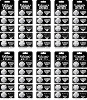 Nightkonic 50 pcs Pack - CR2032 3v Lithium Button Cell Coin 2032 Battery | Long-Lasting CR2032 batteries