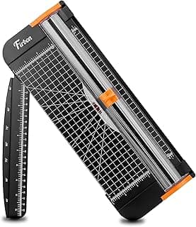 Firbon A4 Paper Cutter, 12 Inch Paper Trimmer with Extened Ruler, Black