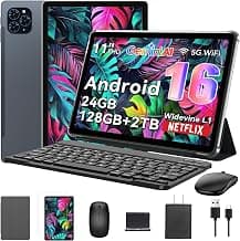 Tablet, 11 Inch Android 16 Tablets with Keyboard Gemini AI 3.5, 24GB+128GB