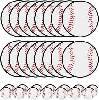 Mototo 30 PCS Foldable Flying Disc Fans, Baseball Foldable Disc Fan with Bag Folding Pocket Tools Set Baseball Design for Adult Fun Birthday Party Favors Summer Outdoor Activity Game