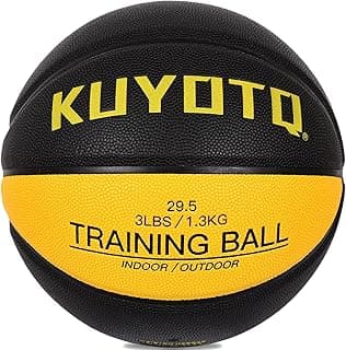 KUYOTQ 3LBS/3.3LBS/2.2LBS Weighted Heavy Training Basketball 29.5/28.5" in and Outdoor Improving Handling Dribbling Passing Rebounding Skill Composite Size 7/6 Weighted Training Basketball Equipment
