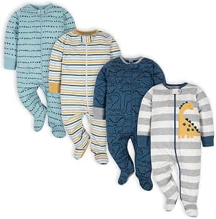 Gerber Baby Boys 4-Pack Sleep 'N Play Footie