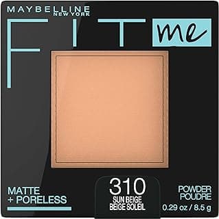 Maybelline Fit Me Matte + Poreless Pressed Face Powder Makeup & Setting Powder, Sun Beige, 1 Count